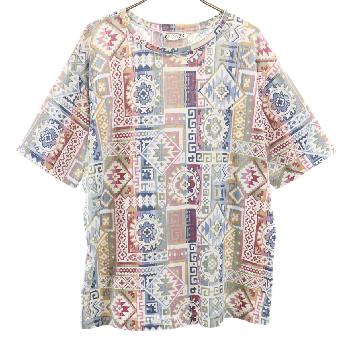 Katelyn Rose ケイトリンローズ 90s オールド 総柄 半袖 Tシャツ レディース拍卖