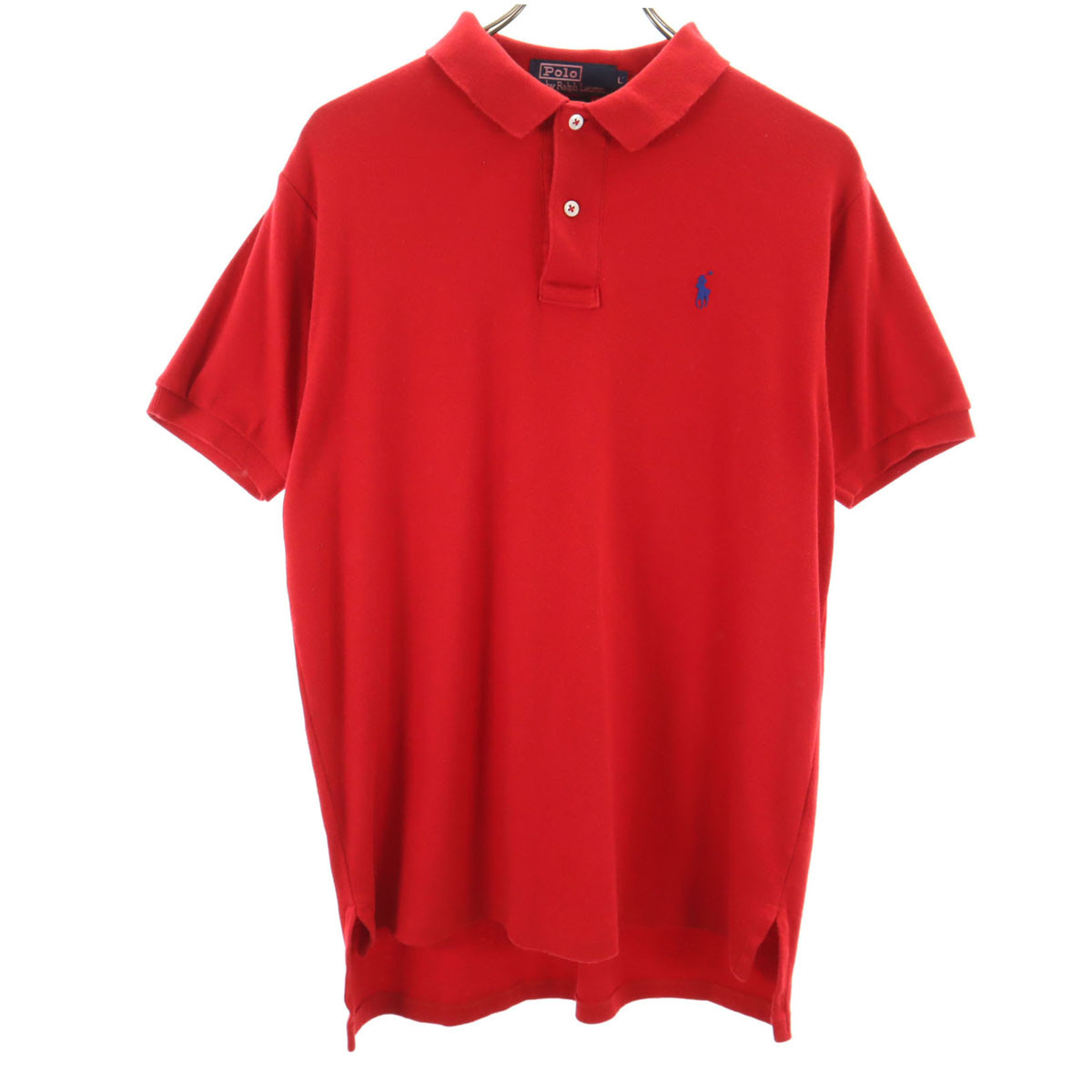 Polo by Ralph Lauren ポロバイラルフローレン USA製 半袖 ポロシャツ L レッド メンズ拍卖
