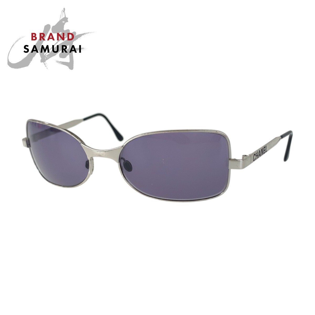 CHANEL シャネル ヴィンテージ シルバー パープル メタル 07800 45002 サングラス メンズ 503300拍卖