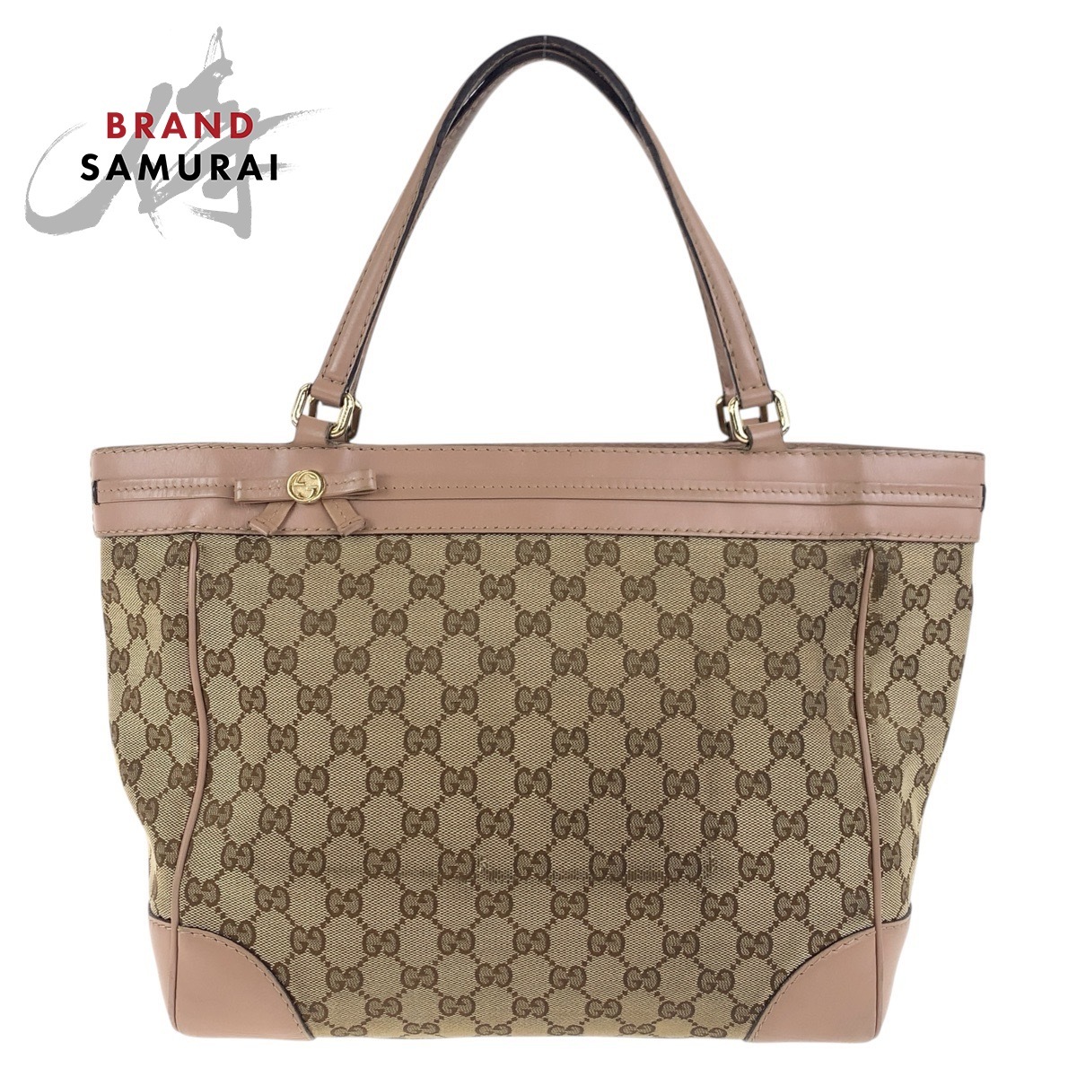 GUCCI グッチ プリンシー ピンク ブラウン ゴールド金具 GGキャンバス/レザー 257061 トートバッグ ショルダーバッグ レディース 503880拍卖