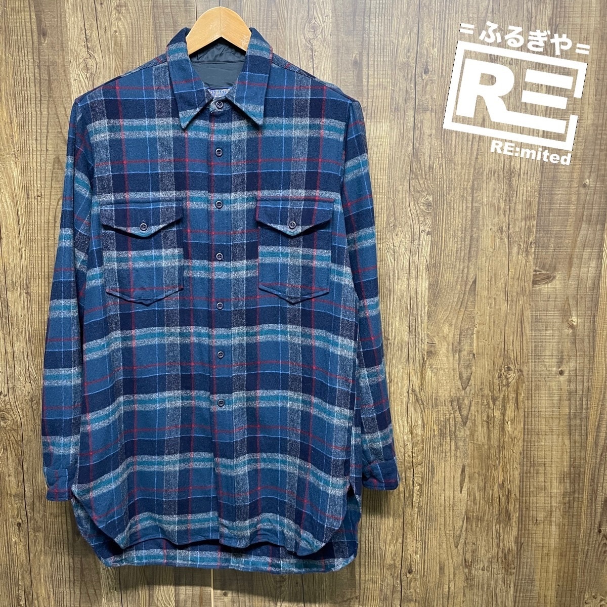 L PENDLETON ペンドルトン ウールチェックシャツ 3349拍卖