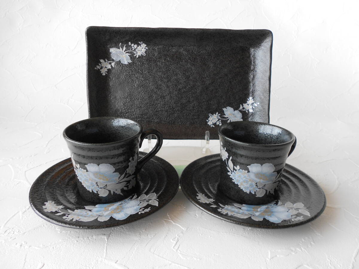 美濃焼! ☆黒耀銀彩コーヒータイム☆ V4029-1 新品 コーヒー 紅茶 ミルク ラテ エスプレッソ カプチーノ カップ&ソーサー ギフト拍卖