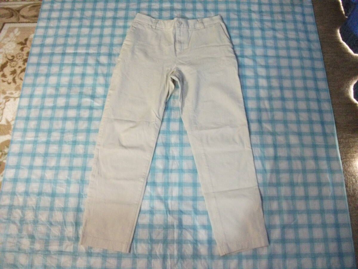 良品計画 イージーアンクルパンツ 白 L 美品拍卖