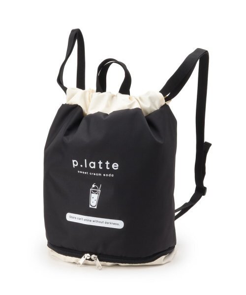 ラスト 新品 PINK-latte 【プールグッズ】二重底プールナップサック ブラック(019) 定価3850円拍卖