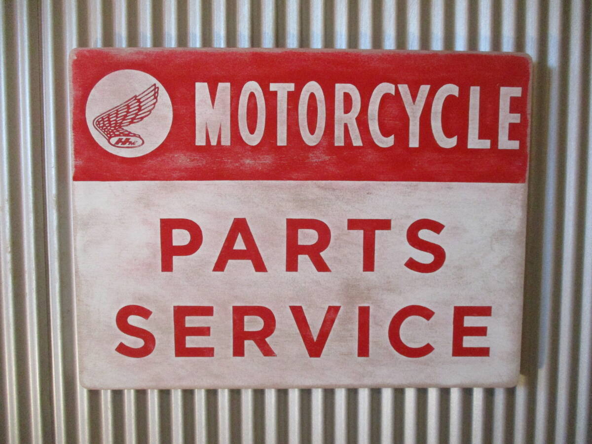 インテリア木製看板 HONDA検)MOTORCYCLEホンダモーターサイクルアドバタイジング企業販促ガレージカスタムUSA60s拍卖