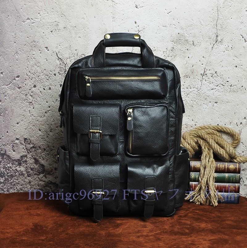 新品★本革 リュックサック メンズ レザー バックパック レトロ リュック アウトドア 大容量 通勤通学拍卖