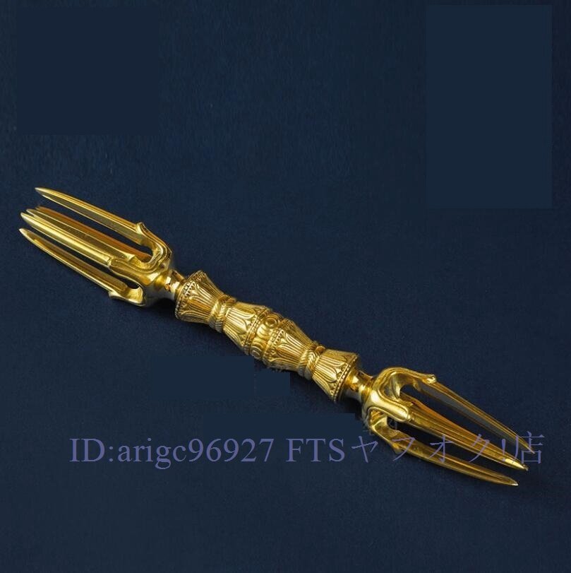 新品★密教法具 都五鈷杵 五鈷杵 金剛杵 真鍮仏具 魔除け 瞑想に長さ15cm拍卖