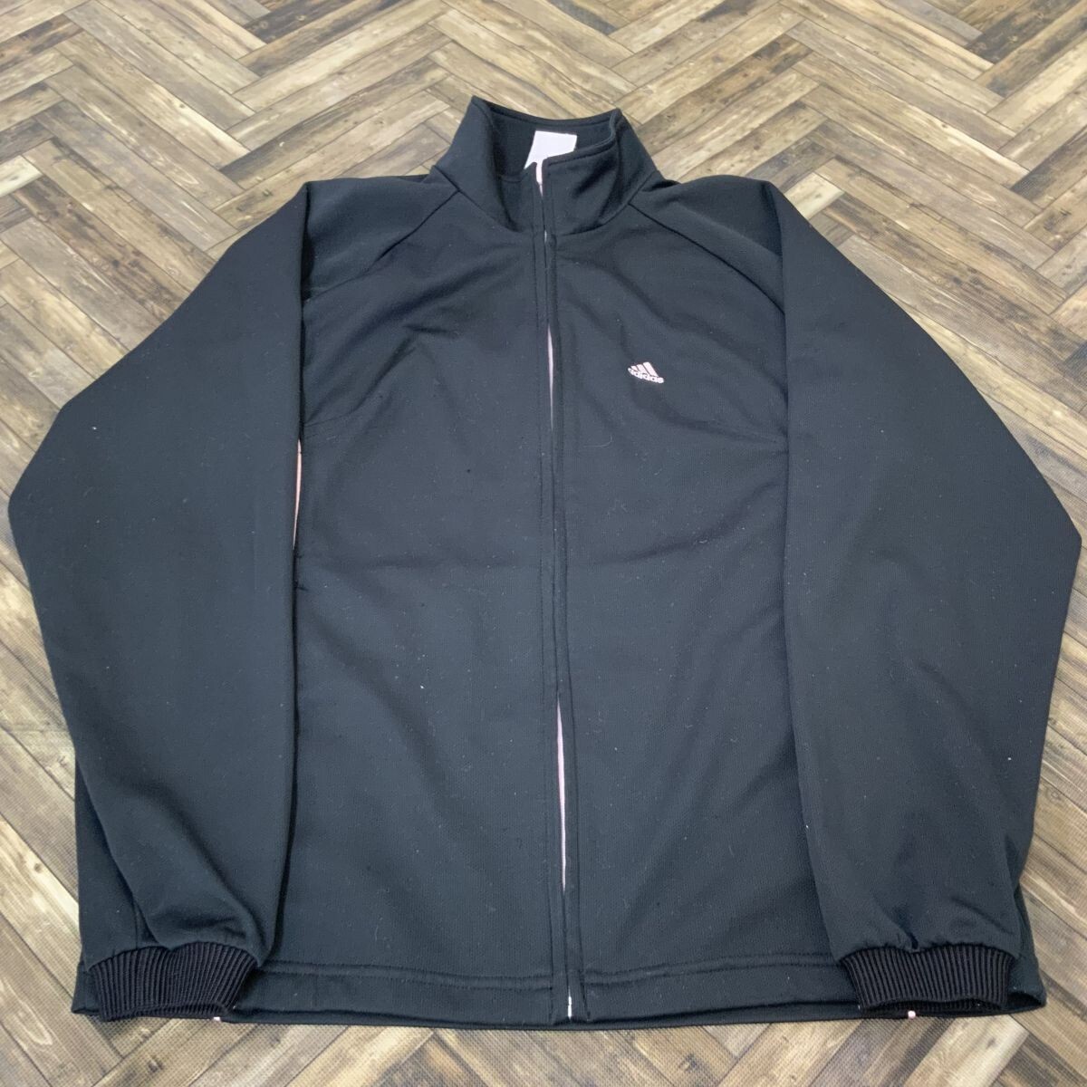 QS593 adidas アディダス ジャージ トラックジャケット スポーツウェア ブラック メンズM拍卖