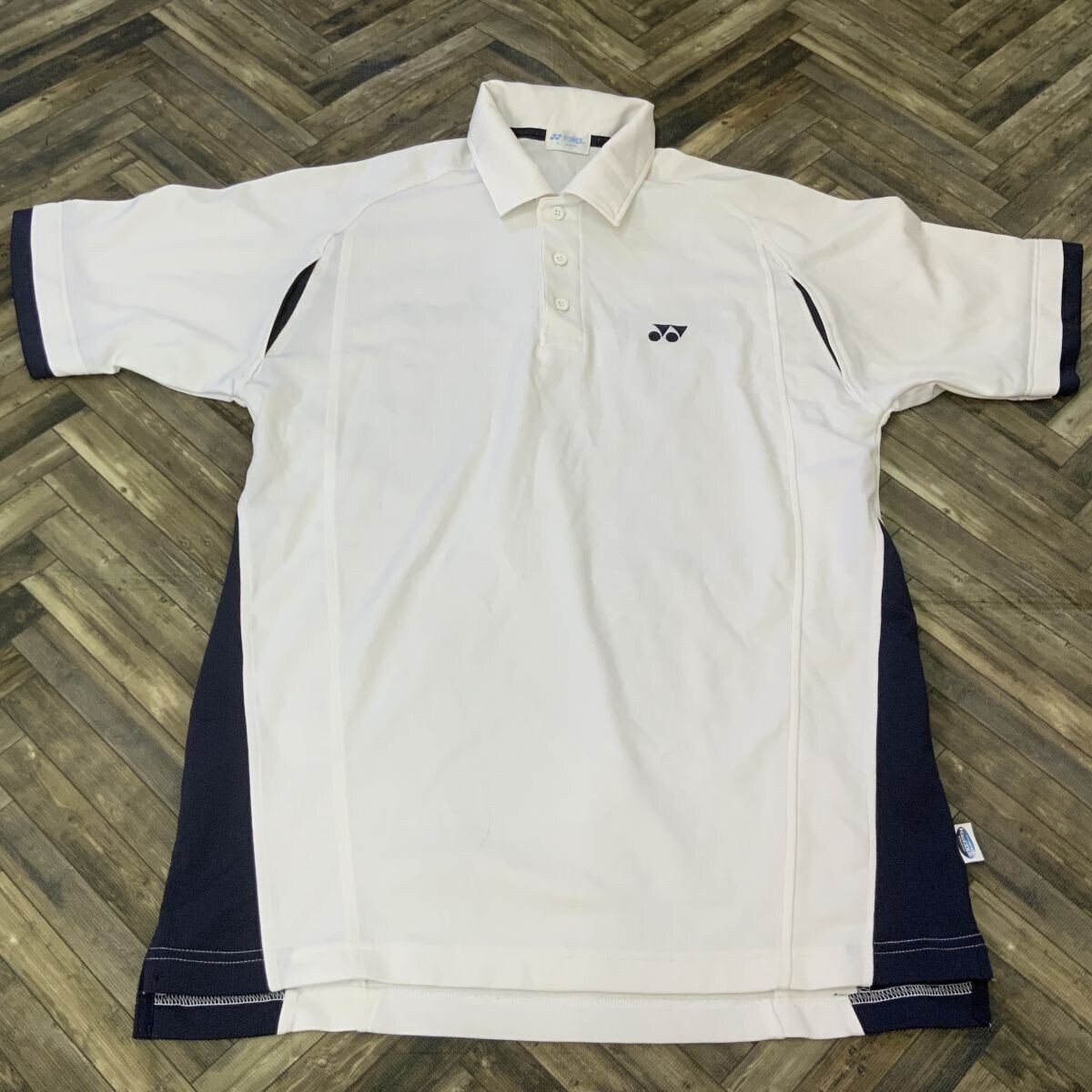 QS1564 YONEX ヨネックス 半袖ポロシャツ スポーツウェア ホワイト メンズL拍卖