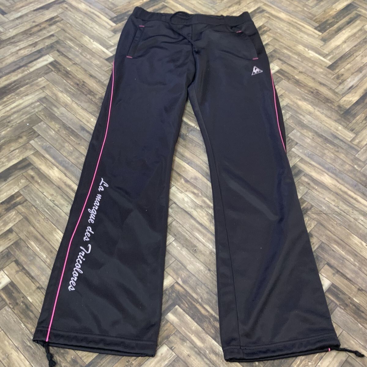 QS1062 ルコックスポルティフ ジャージパンツ 黒 ブラック レディースM拍卖