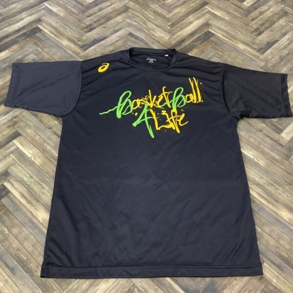 QS769 asics アシックス 半袖Tシャツ スポーツウェア ブラック メンズL拍卖