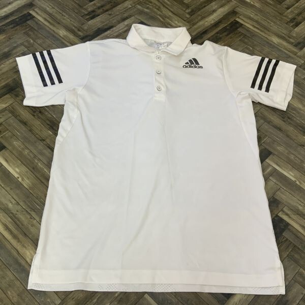 QS993 adidas アディダス 半袖ポロシャツ スポーツウェア ホワイト メンズM拍卖