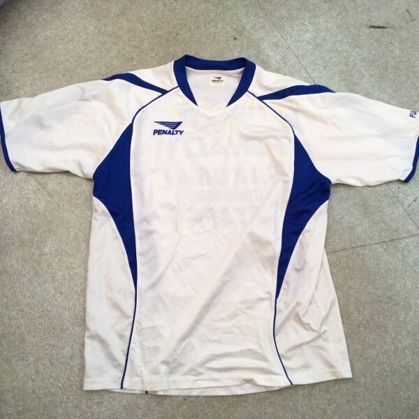 QS171 PENALTY ペンタリー 半袖Tシャツ スポーツウェア SAKURAI COOACHING STAFF メンズL 白青 ホワイト ブルー拍卖