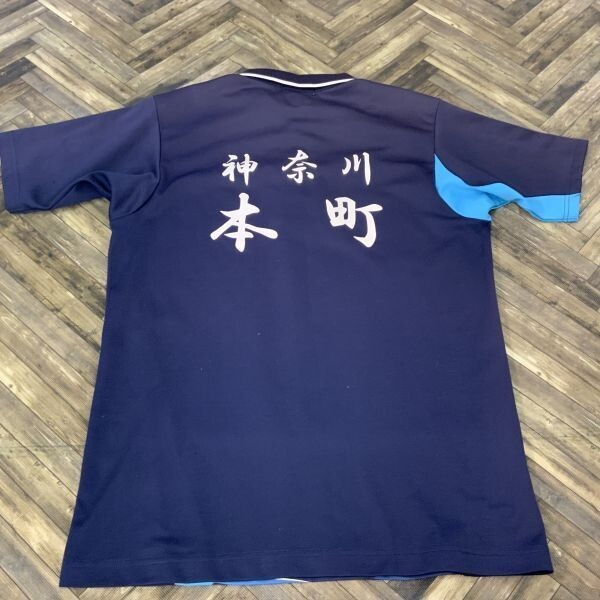 QS203 実物 神奈川 本町 YONEX ヨネックス 半袖ポロシャツ スポーツウェア ネイビー メンズM 色拍卖