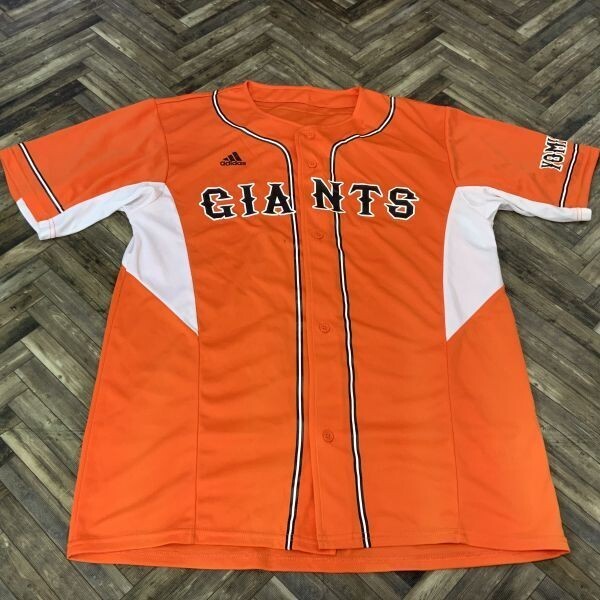 QS223 adidas アディダス 読売ジャイアンツ 巨人 半袖ユニフォームウェア オレンジ メンズL拍卖