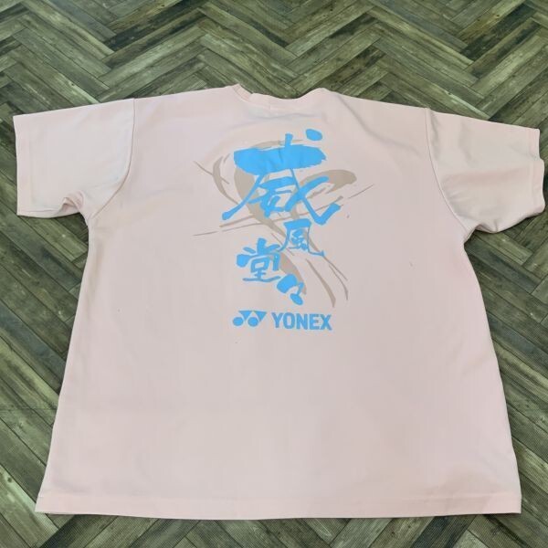 QS836 YONEX ヨネックス 半袖Tシャツ スポーツウェア 威風堂々 ピンク メンズM 色褪せ拍卖