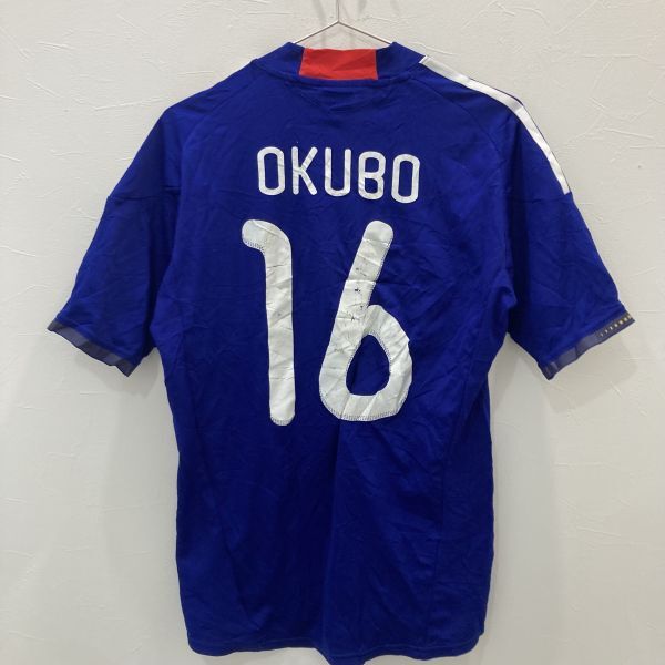 FY210 adidas サッカー日本代表応援ユニフォーム #16 大久保嘉人 ブルー S拍卖