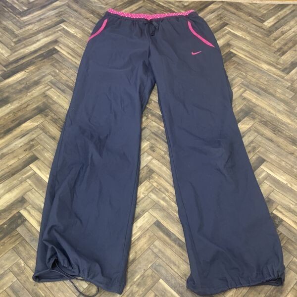 QS139 NIKE ナイキ ウィンドブレーカー スポーツウェア ウインドパンツ ネイビー レディースM拍卖