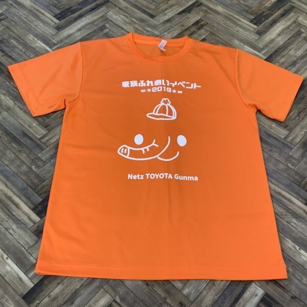 QS848 Netz TOYOTA Gunma 家族ふれあいイベント2019 半袖Tシャツ ポリエステル オレンジ メンズM拍卖