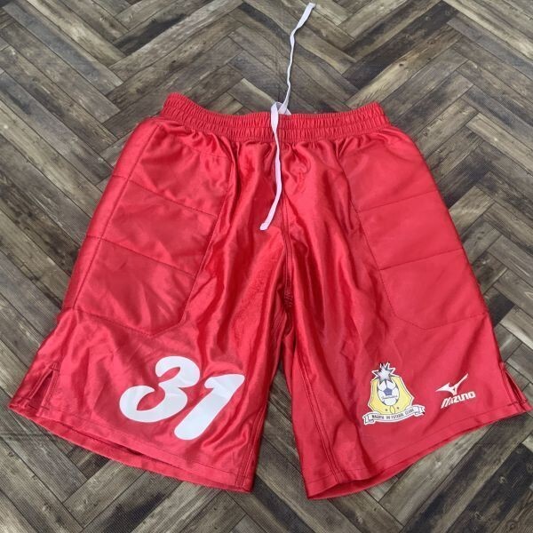 QS35 MIZUNO ミズノ ハーフパンツ サッカー キーパー用パンツ レッド キッズ160拍卖