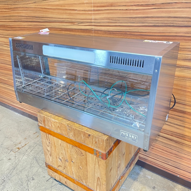 北海道・九州・沖縄・離島等追加送料有【中古】 ホットショーケース ニチワ NH-403 2018年製 単相100V (No9849) 業務用 厨房機器拍卖