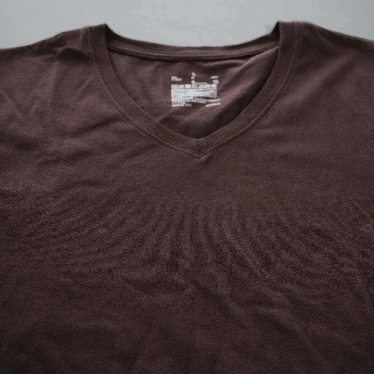 無印良品 Tシャツ Vネック 半袖 Lサイズ ブラウン レディース コットン拍卖