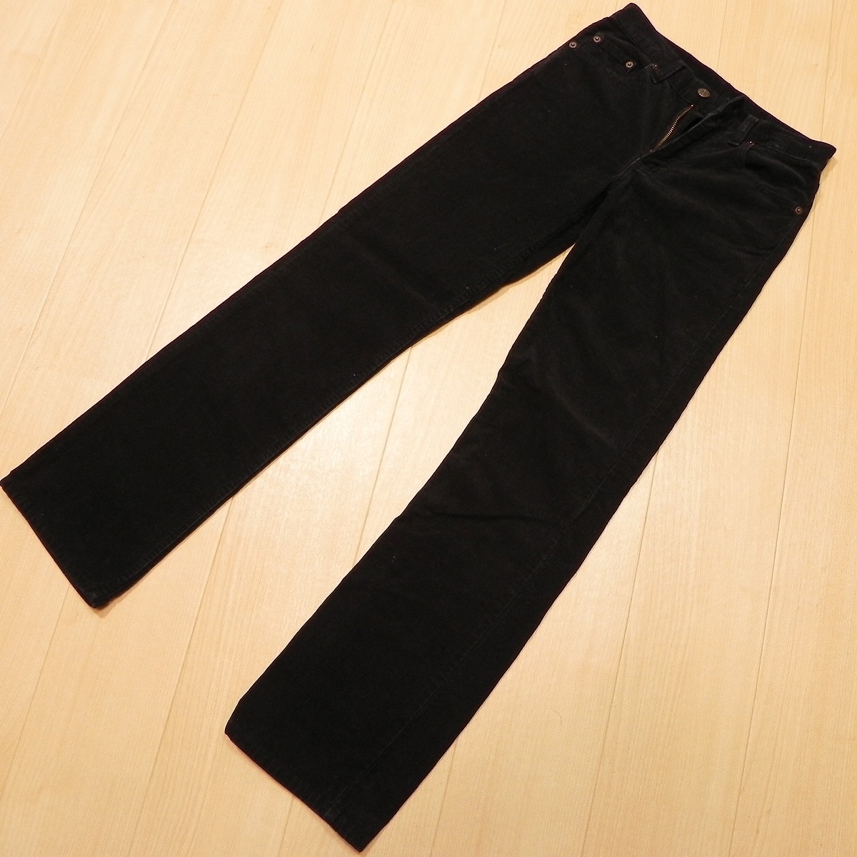 (974★ 90s オールド Levi's リーバイス 553 コーデュロイパンツ 黒 ブラック w26 古着 ★拍卖