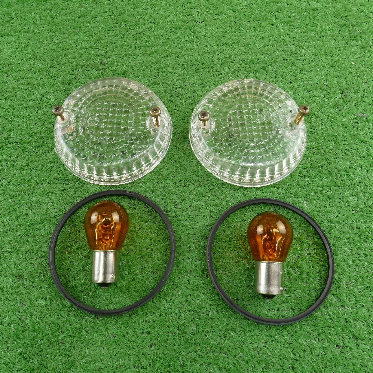 ゼファー400 ウインカー クリア レンズ バルブ付き 2個セット!! ゼファー X カイ χ 750 1100 バルカン 400 800 1a拍卖