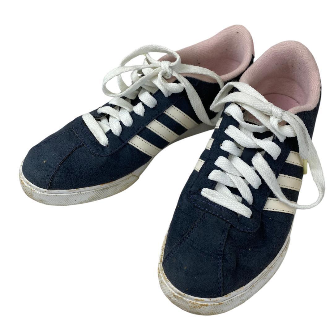 yo9 adidas アディダス スニーカー 靴 ピンク紺 23.5㎝拍卖