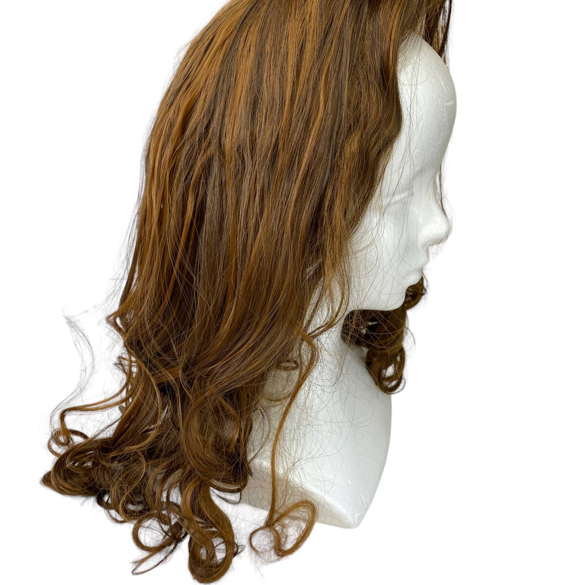 yn32 トップカバー トップピース ヘアウィッグ ブラウン色 45㎝拍卖