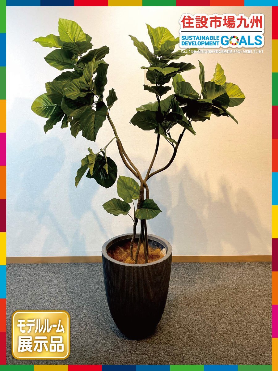 【福岡】直接引き取り限定◆インテリア◆フェイクグリーン◆人工観葉植物◆W660 H1590◆モデルR展示品◆BR9382_Ts拍卖