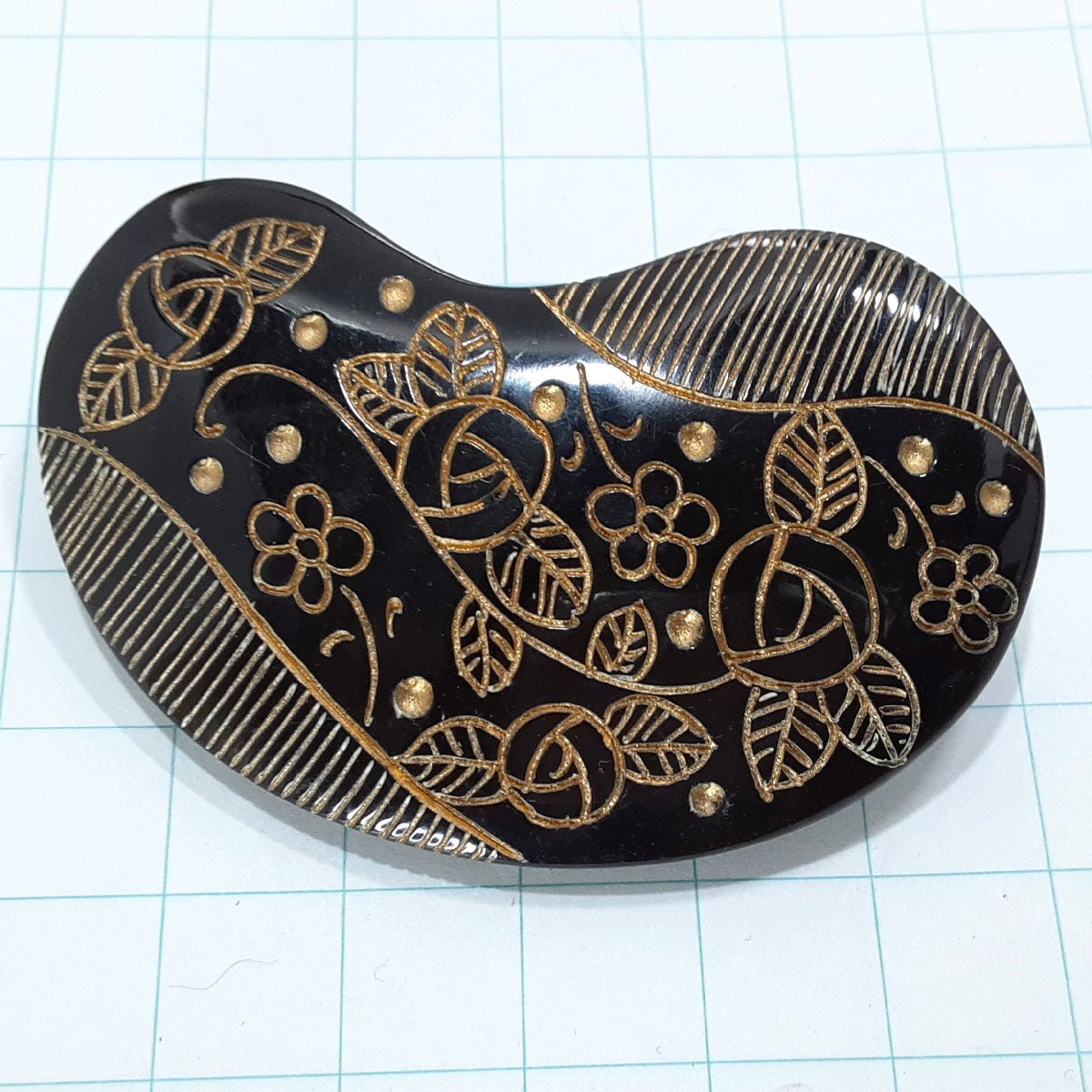 送料無料)ビンテージ☆花柄 和風☆アンティーク ブローチ A30214拍卖