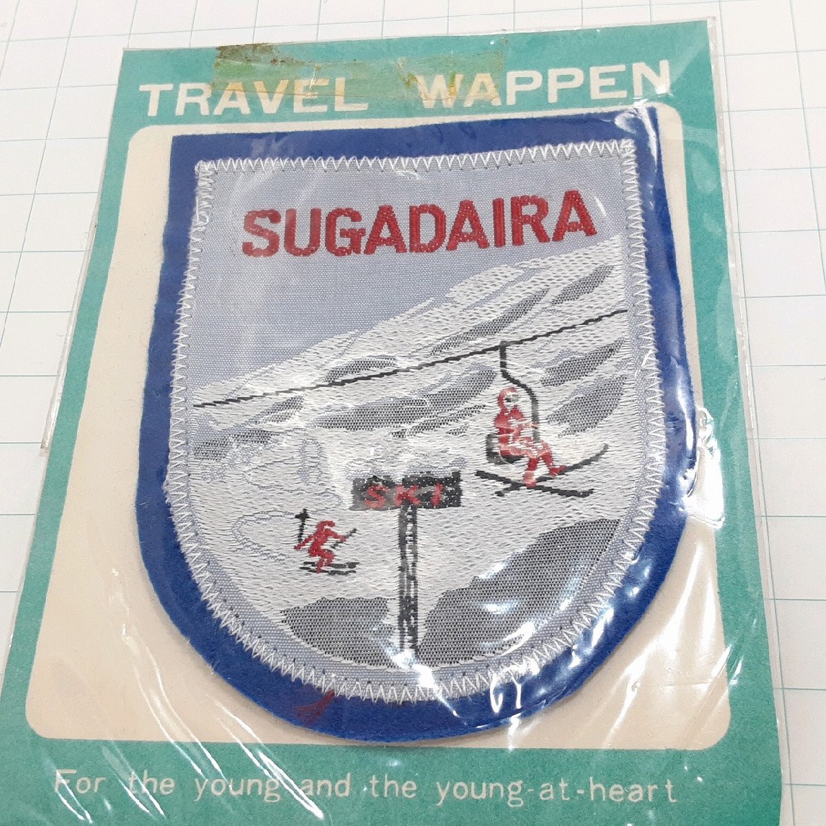 送料無料)未開封 菅平スキー 登山旅行観光記念 ビンテージワッペン アップリケ A30513拍卖