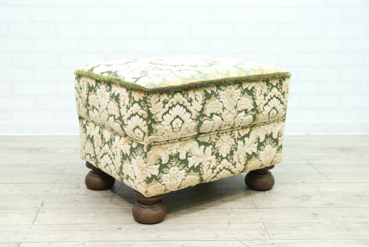 ■【I0484】★karimoku★オールド★カリモク★金華山★スツール★オットマン★チェア★レトロ★拍卖