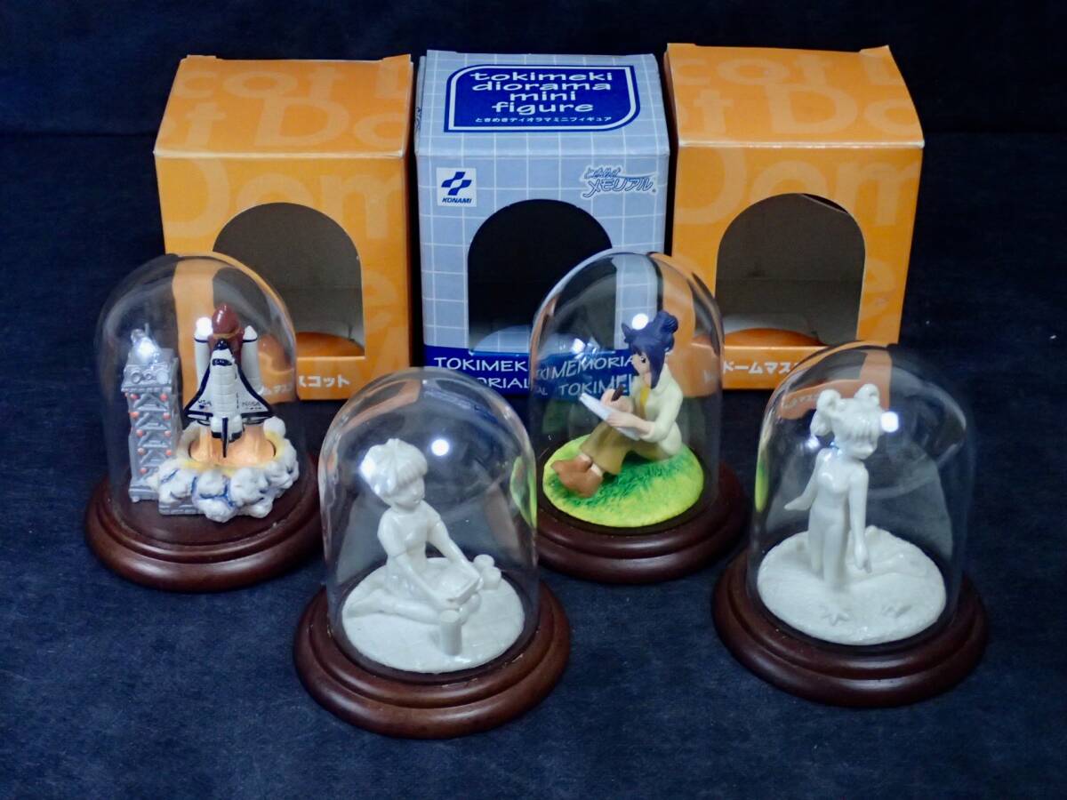 コナミ「ときめきメモリアル」ミニ・フィギュアと「スペースシャトル」ジオラマのオマケ・あわせて4個セット・USED(開封・保管品)拍卖