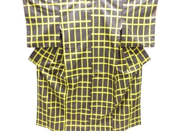 ys7439543; 格子織り出し米沢紬着物アンサンブル【アンティーク】【着】拍卖