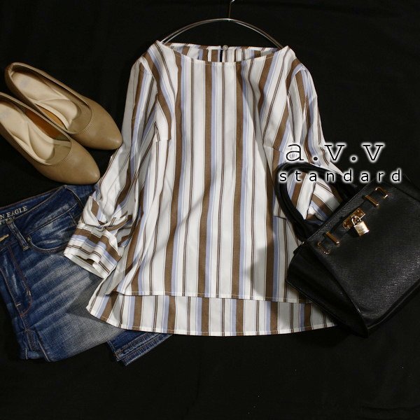 美品 イトキン(株) a.v.v standard アーヴェヴェ 可愛いデザインスリーブ カットソー XS 春 夏 25C06拍卖