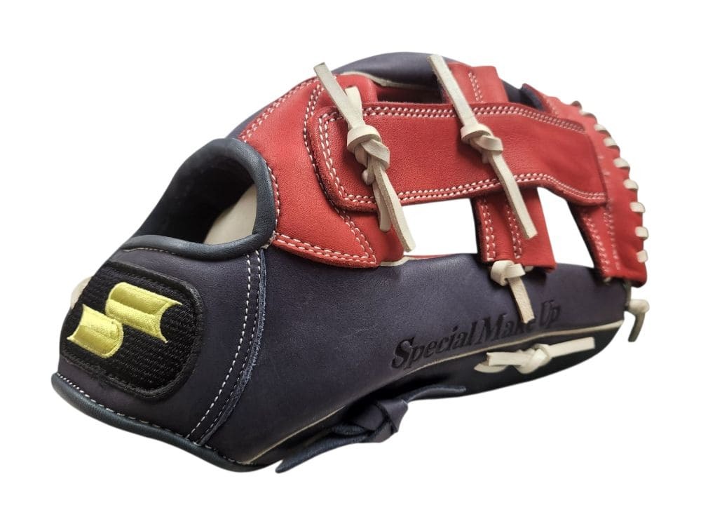 未使用 SSK FXS-7600 軟式 ソフトボール オールラウンド用 グローブ ネイビー レッド 野球 レザー 【中古】拍卖