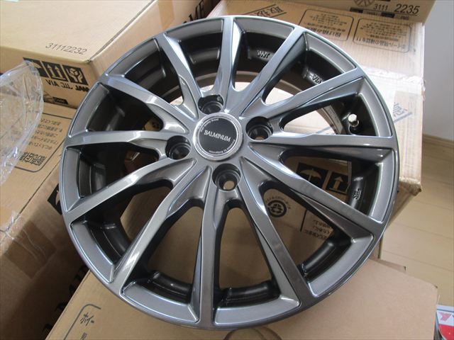 送料無料 未使用品 バルミナ AR12 15×4.5J+48 100×4穴 4本セット 軽自動車 三菱 日産デイズ ホンダNBOX等拍卖