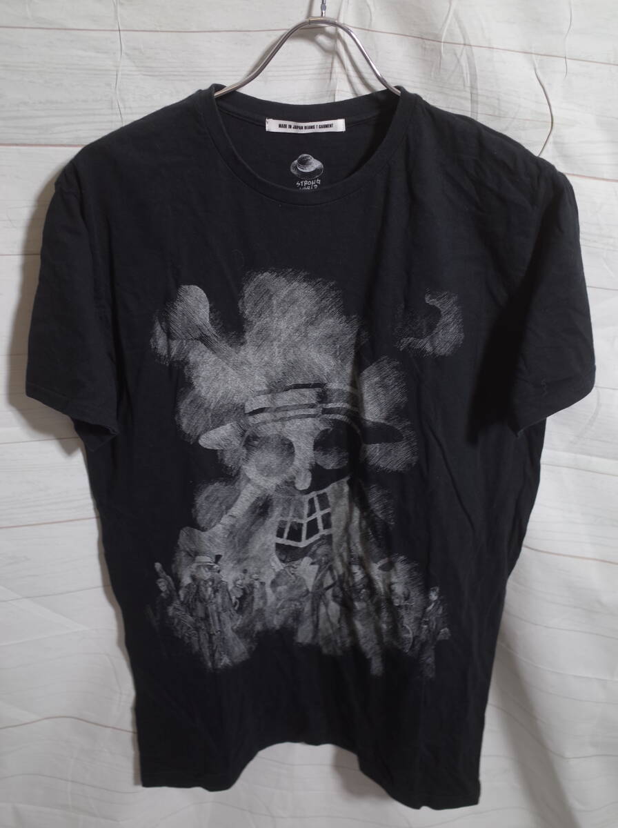 メンズ pm388 ビームス BEAMS × BANDAI バンダイ × ONE PIECE FILM STRONG WORLD 半袖 Tシャツ L ブラック 黒 ネコポス可拍卖