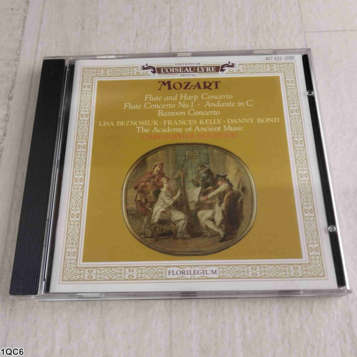 1QC6 CD モーツァルト フルートとハープの協奏曲 管楽器協奏曲 Christopher Hogwood拍卖