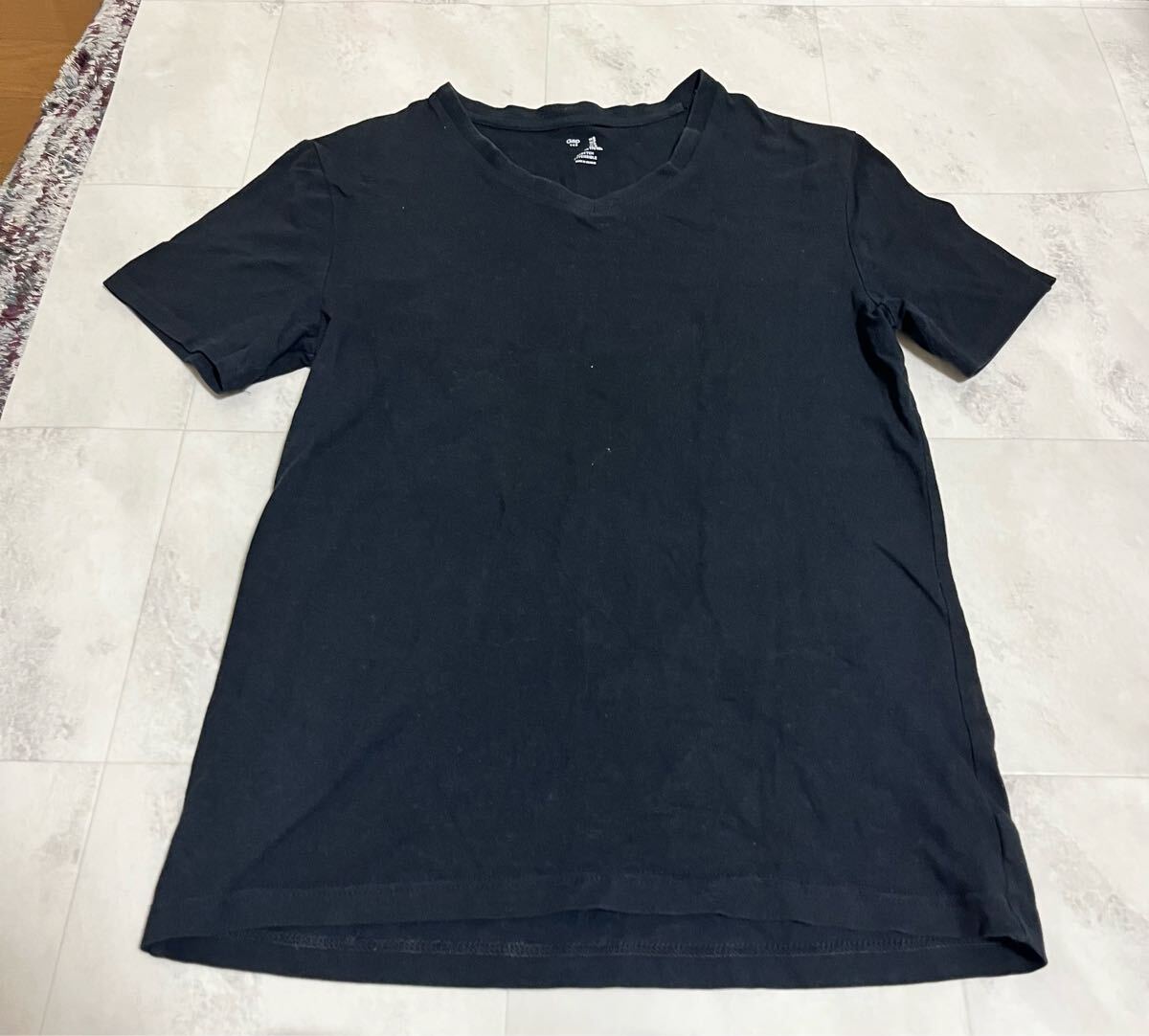 GAP ギャップ Tシャツ カットソー 半袖 Vネック ブラック メンズ拍卖