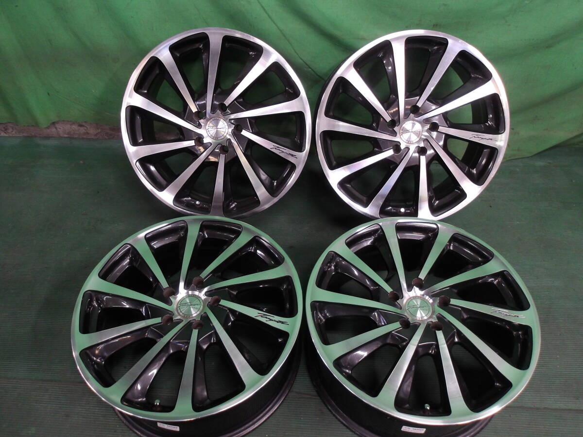 ☆ ホイール TURBINE 632 タービン 18×7.5J +55 PCD114.3 5H ポリッシュ/ブラック 4本 ☆拍卖