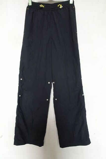 DANSKIN/ダンスキン/DA42200/ナイロンパンツ/フィットネスウェア/ダンス/ウエストゴム/ボタン装飾/黒/ブラック/Mサイズ/9号(6/9R7)拍卖