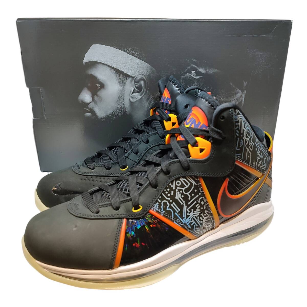NIKE ナイキ SPACE PLAYERS × LEBRON 8 BLACK/MULTI スニーカー DB1732 001 28.5 ブラック×マルチ拍卖