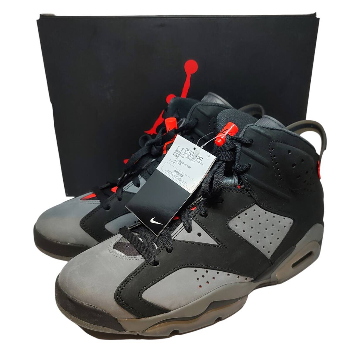 NIKE ナイキ × PARIS SAINT GERMAIN AIR JORDAN 6 RETRO INFRARED スニーカー CK1229-001 28.5 ブラック×グレー拍卖