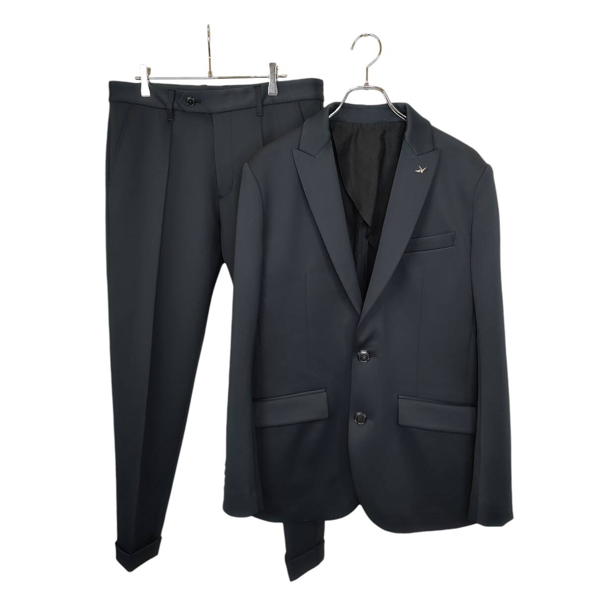 1PIU1UGUALE3 ウノピゥウノウグァーレトレ 24AW 2B JACKET CREASE SLACKS スーツ セットアップ MRB612-POE386 MRP565-POE386 6 ネイビー拍卖