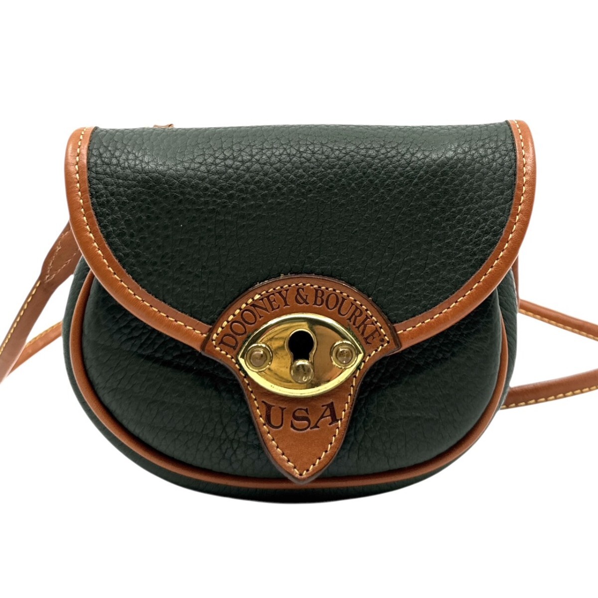 美品 3way ドゥーニー&バーク ミニ ショルダーバッグ ウエストポーチ ポーチ USA製 グリーン×ブラウン 25F06-B2拍卖