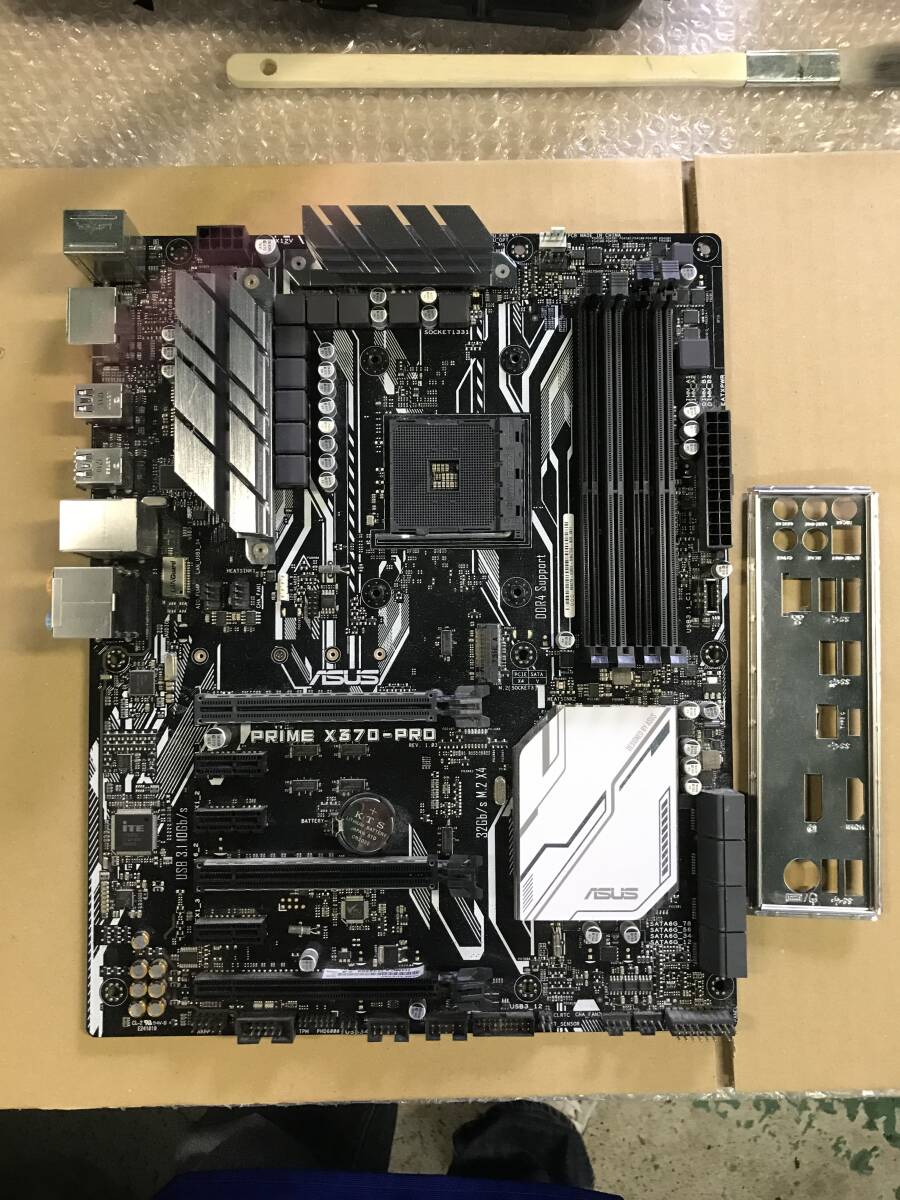 ★中古品 BIOS確認済 ASUS PRIME X370-PRO マザーボード IOパネル付属★拍卖