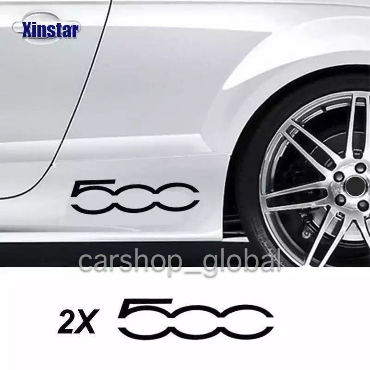 フィアット FIAT Panda Abarth アバルト ABARTH 500ロゴ サイド ステッカー デカール 2枚 カラー2色有り ブラック/ホワイト チンク拍卖